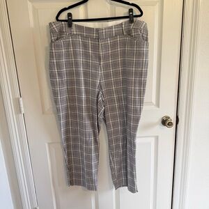 Ava & Viv Plaid Work Pants Women’s Size 20 Plus Size Career Stretch